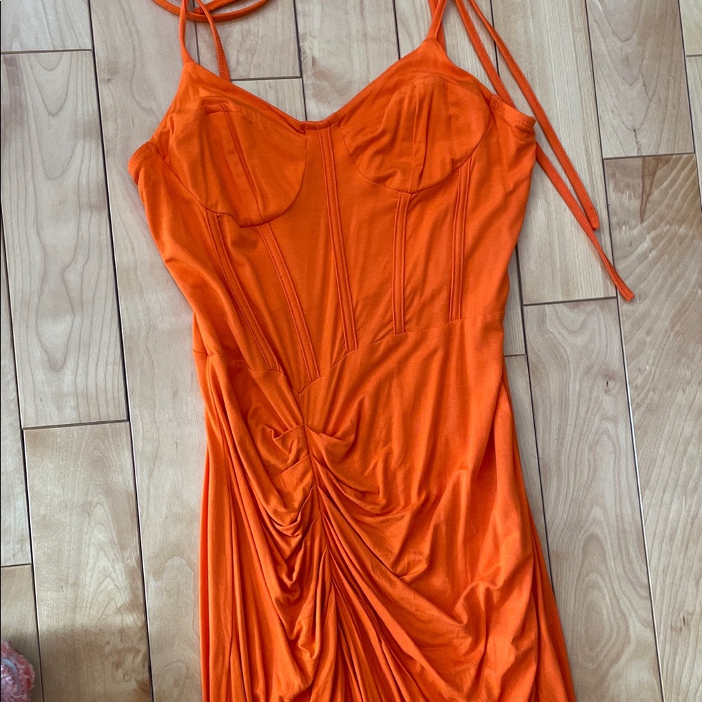 M   Alluring  Orange Women's Dress